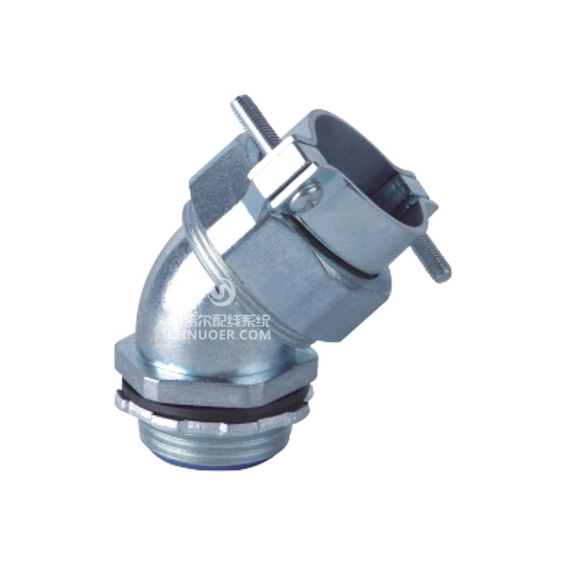 锌合金双锁紧45度弯接头